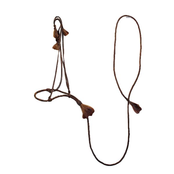 Braided Horse Hair Headstall, Bosal, And Get Down Rope- 6 Tassels