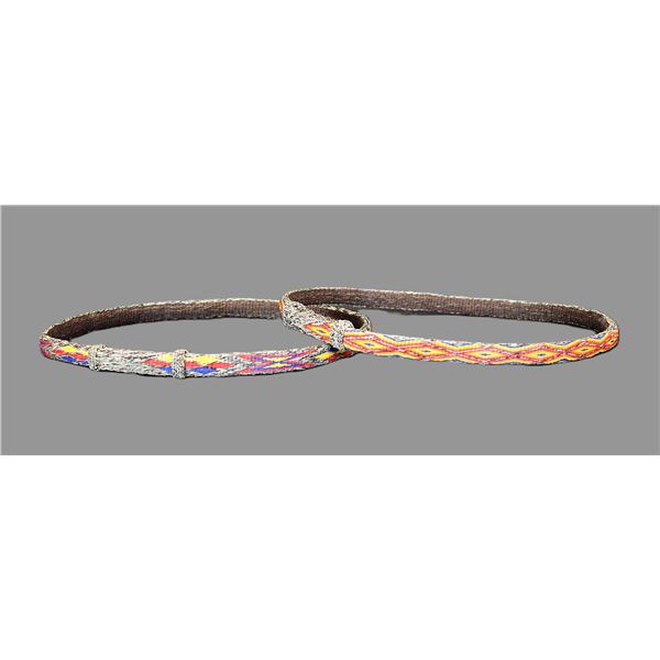 2 Deer Lodge Hitched Horse Hair Hat Bands