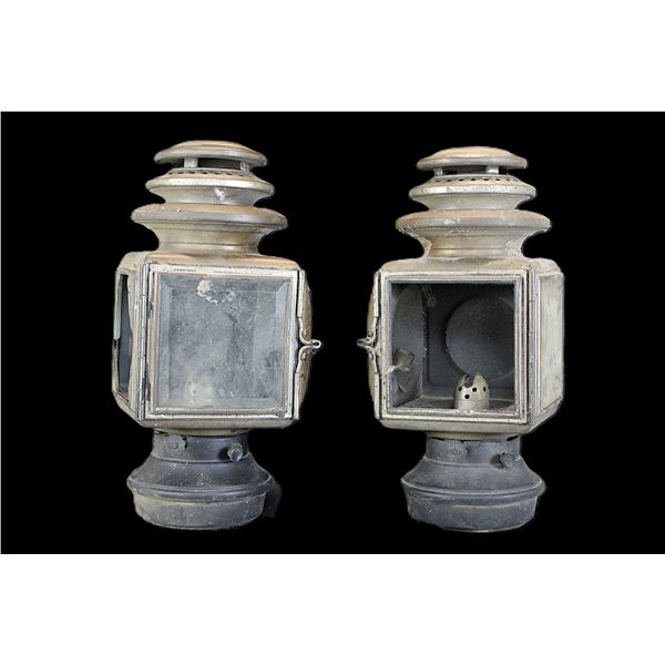 Pair of 1916 Cadillac Carriage Lights- 12.5" X 5.5"