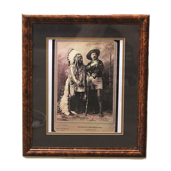 1897 Photograph Of Buffalo Bill And Sitting Bull By DF Barry- 22" X 19"