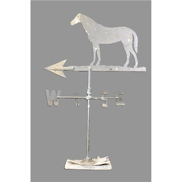 Vintage Metal Horse Weather Vane- 27" X 17.5"