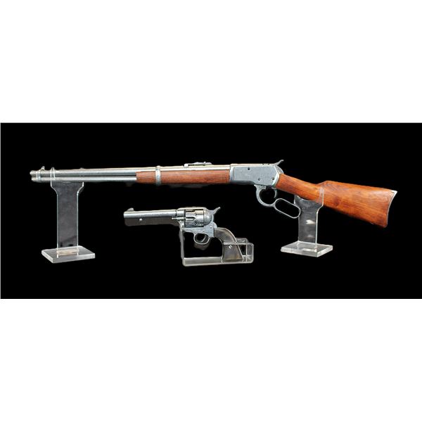 Full Size Operational Models Of A Winchester 1892 Carbine And Colt SAA Revolver- Prop Guns