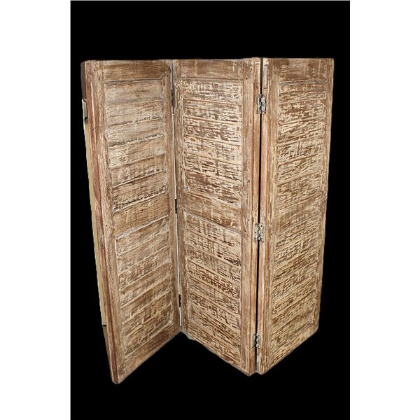 Very Early Shutter Panel Folding Screen- 57"H