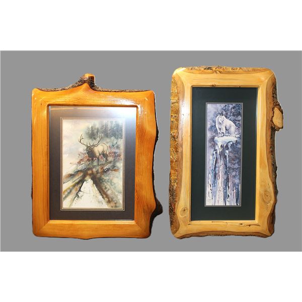 2 Signed And Numbered Dave Bartholet Prints- "Elk Woodland Slope"- 6/200- 35" X 27"- "Thunder Ridge