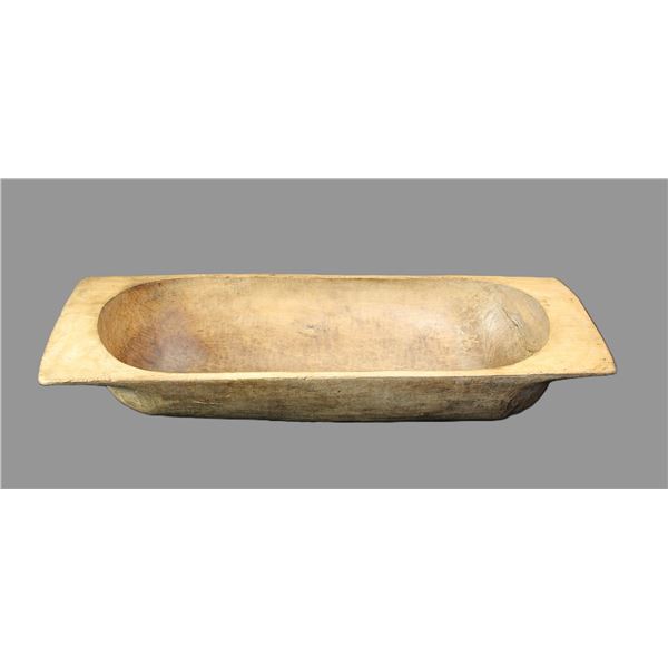 Primitive Hand Carved Wooden Dough Bowl- 38.5" X 15"