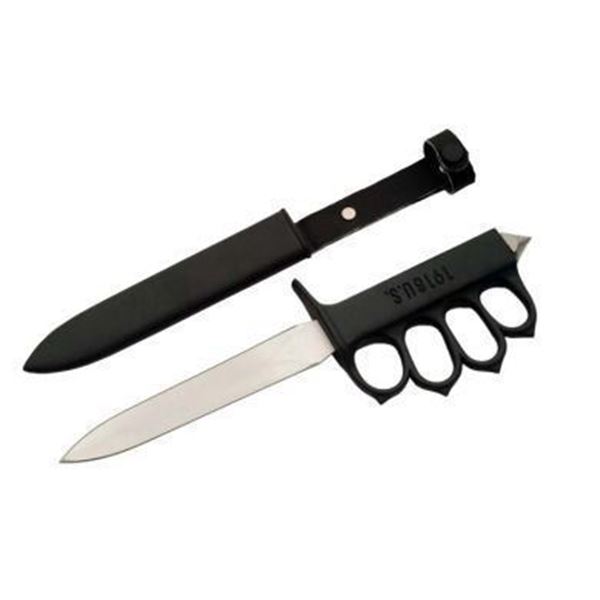 12" 1918 WWI TRENCH BLACK FINISH KNIFE
