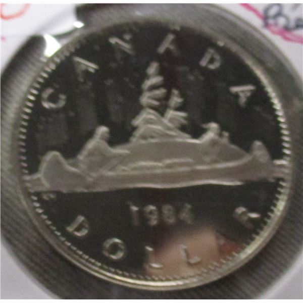 1984 PROOF CAMEO CANADA VOYAGER DOLLAR