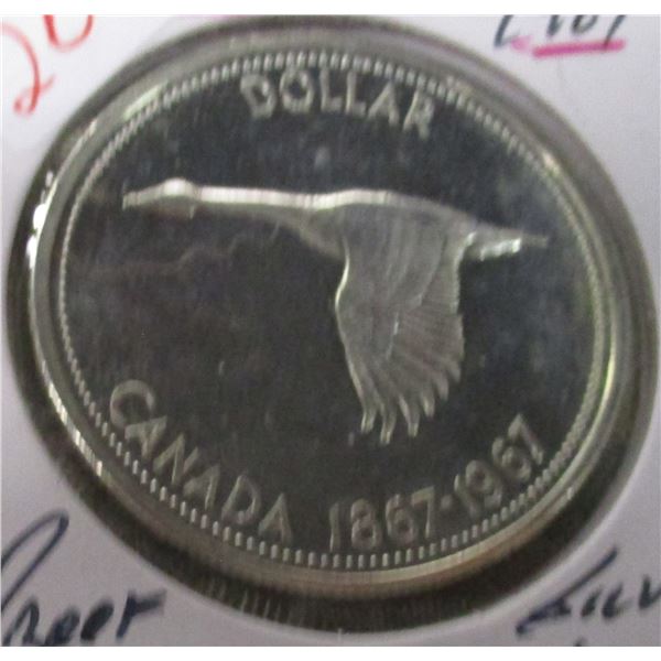 1967 PROOF CAMEO CANADA SILVER DOLLAR