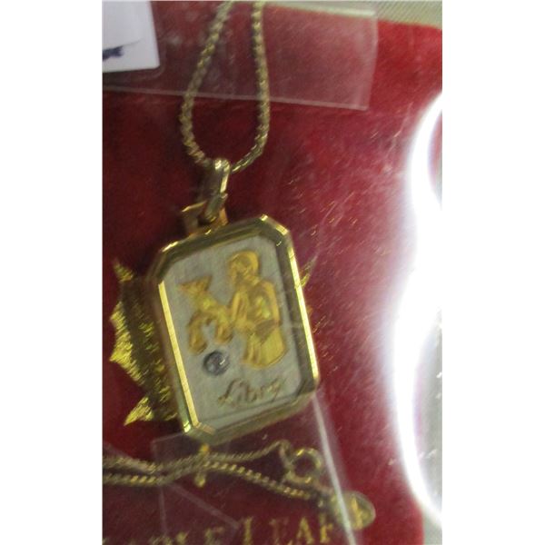 SEPT 24 - OCT 23 GOLD SHIELD LIBRA NECKLACE