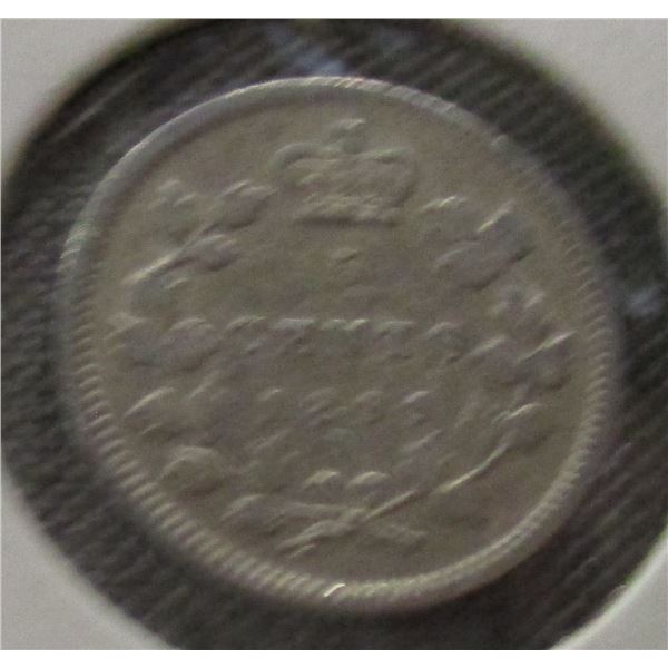 1899 CANADA VICTORIAN SILVER FIVE CENT