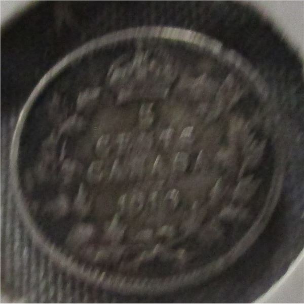 1910 CANADA KING EDWARD VII SILVER FIVE CENT