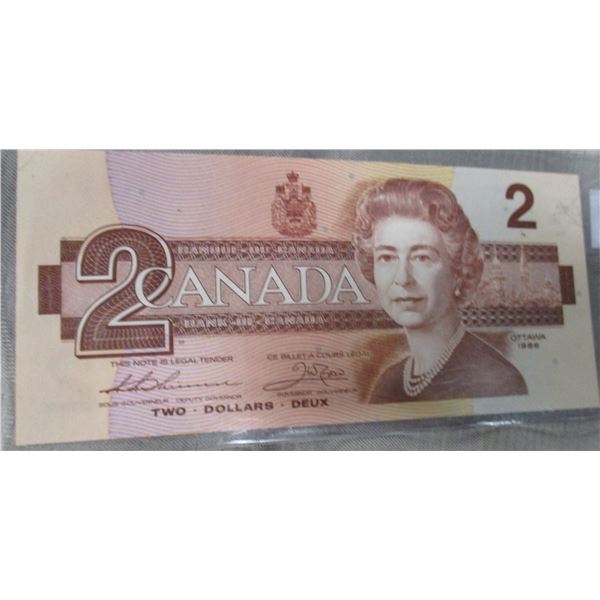 1986 UNCIRCULATED LAST OF CANADA $2 BILLS