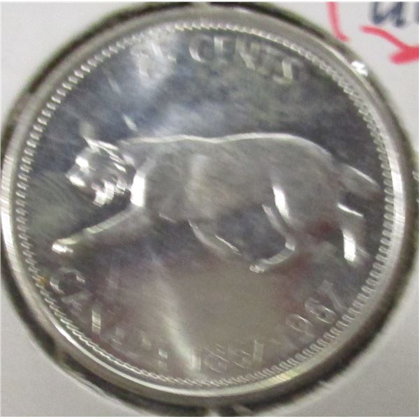 1967 CH/BU BOBCAT SILVER QUARTER