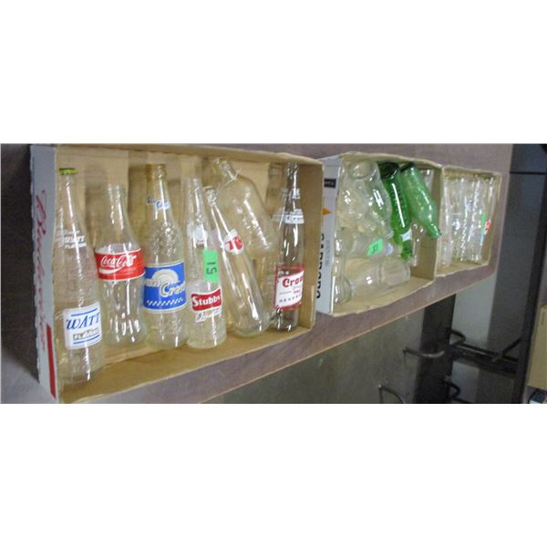 ASSORTMENT OF BOTTLES - 3 FLATS