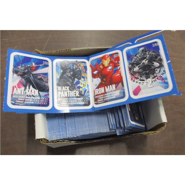 COLLECTABLE:  BOX C/W ASSORTED MARVEL TRADING CARDS