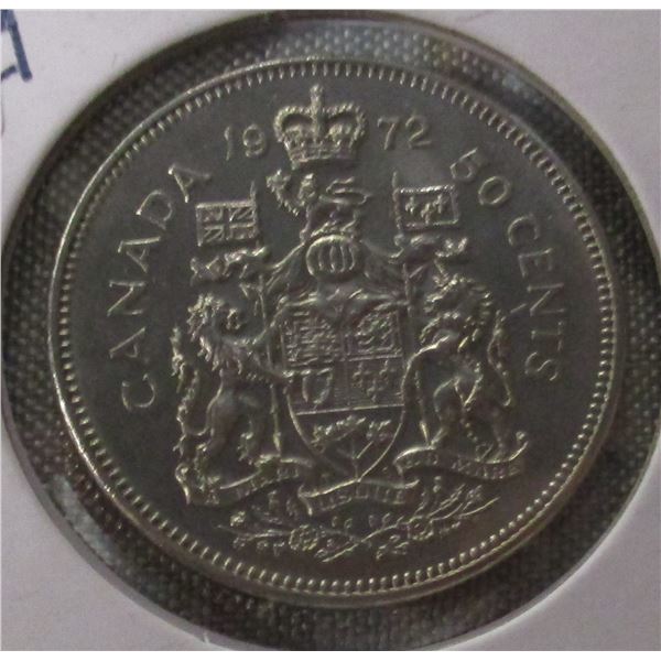 1972 CANADA UNCIRCULATED HALF DOLLAR