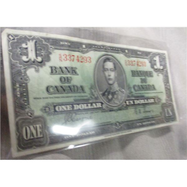 1937 CANADA KING GEORGE VI LEGAL TENDER $1 BILL