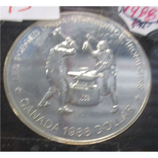 1988 CANADA PROOF CAMEO SILVER DOLLAR