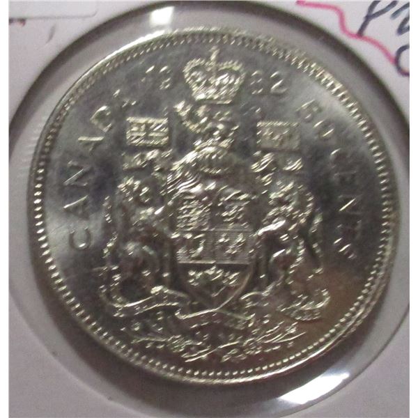 1982 PROOF CAMEO CANADA HALF DOLLAR