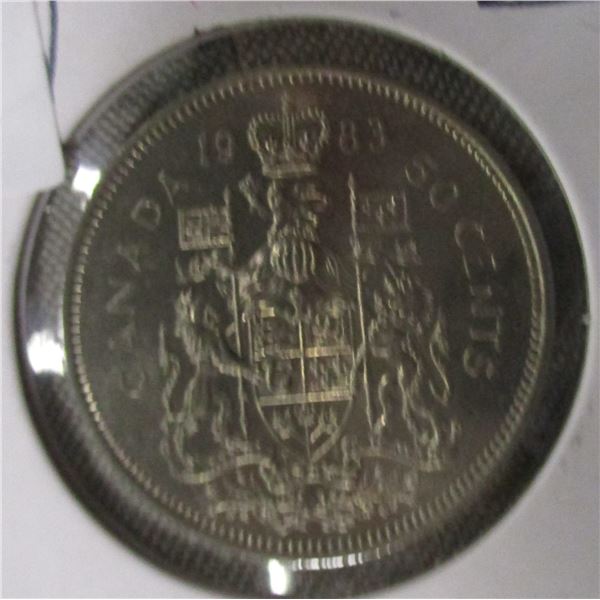 1983 CANADA HALF DOLLAR