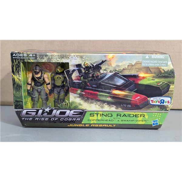 Sealed Hasbro GI Joe: The Rise of Cobra Jungle Assault Sting Raider w/ Copperhead & Swamp-Viper