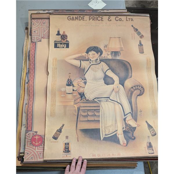 Lot of VTG Advertising Prints