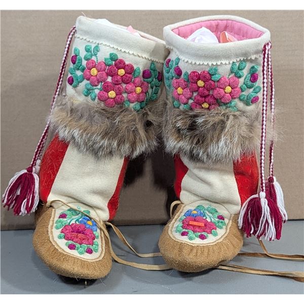 Pair of Indigenous Handmade Moccasins