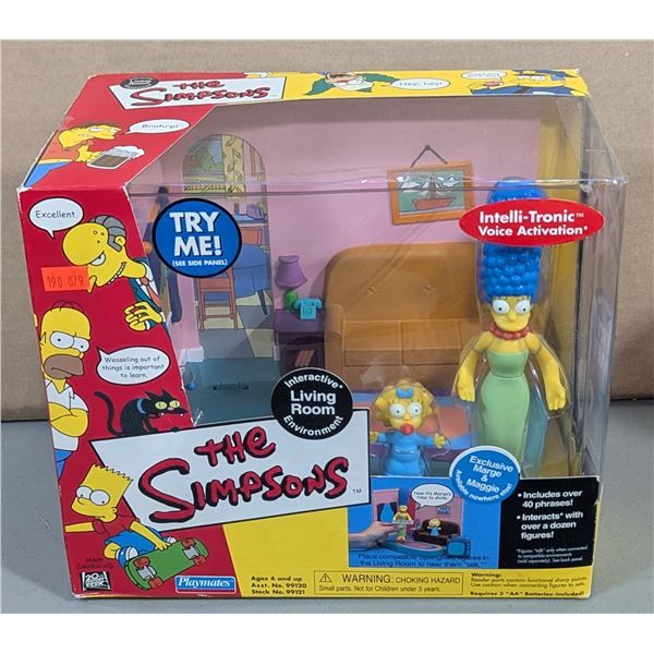 Sealed Playmates The Simpsons Interactive Living Room w/ Marge & Maggie Figures