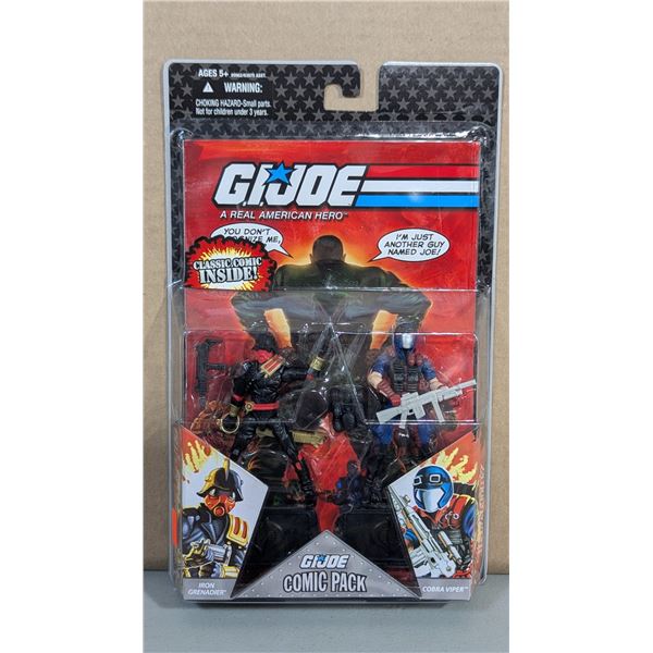 Sealed GI Joe Comic Pack w/ Comic & 2 Action Figures (Iron Grenadier & Cobra Viper)