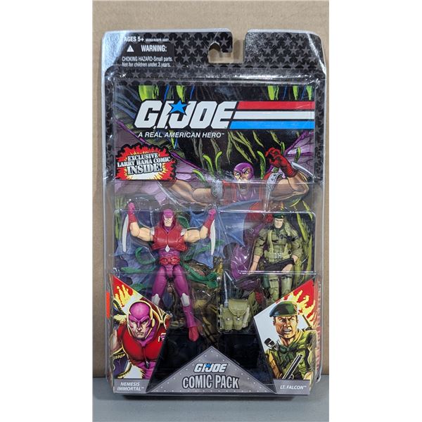 Sealed GI Joe Comic Pack w/ Comic & 2 Action Figures (Nemesis Immortal & Lt. Falcon)