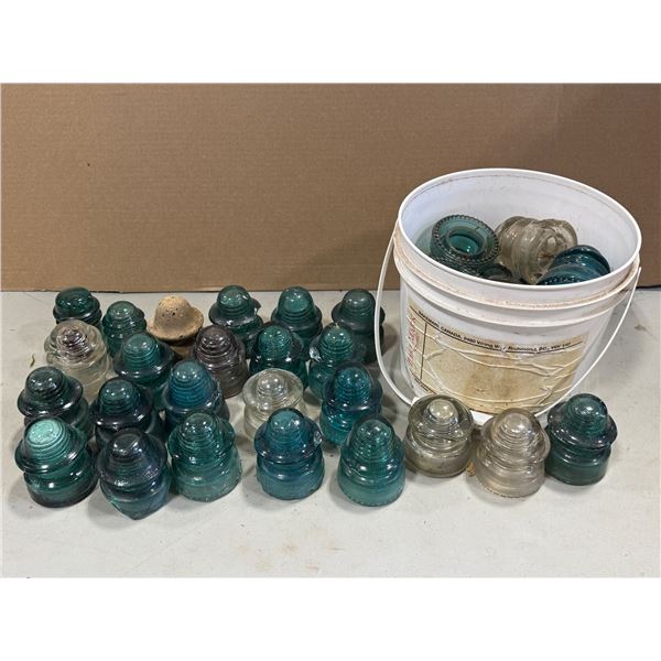Assorted Vintage Glass Light Insulators