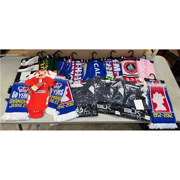 Assorted New Scarves & Shirts
