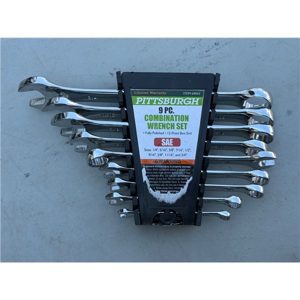 New Pittsburgh 9pc Combination Wrench Set