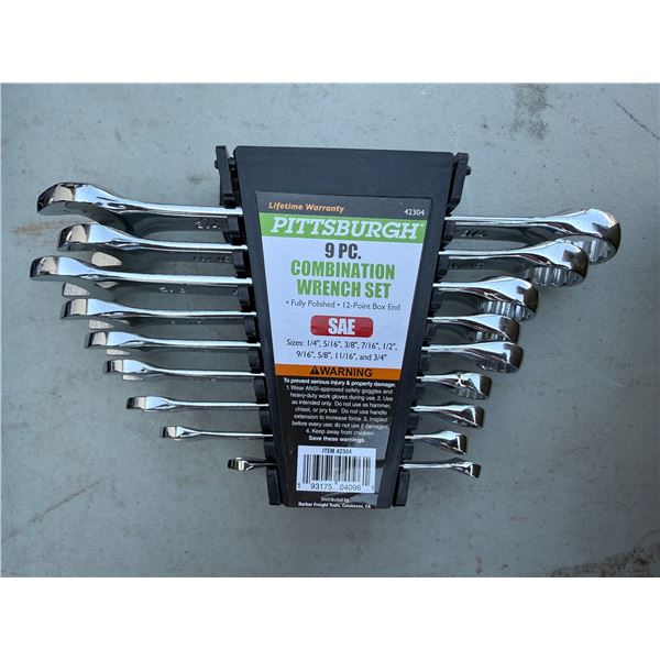 New Pittsburgh 9pc Combination Wrench Set