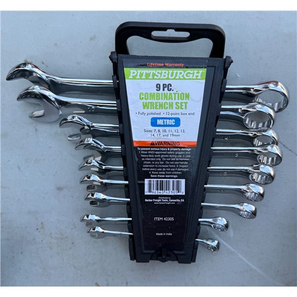 New Pittsburgh 9pc Combination Wrench Set