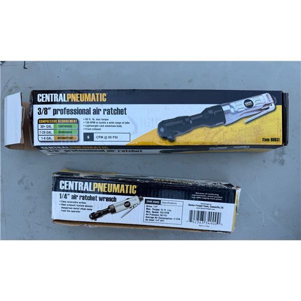 2 Central Pneumatic Air Ratchet Wrenches