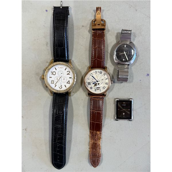 4 Watches: Nikon, Citizen, Waltham, & Cartier
