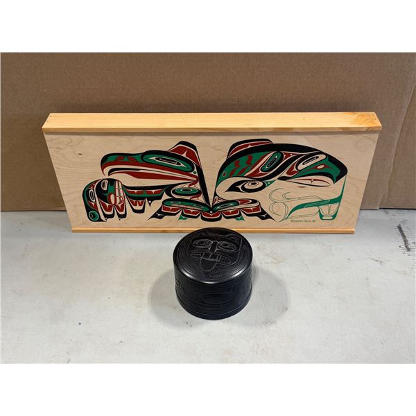 First Nations Boma Container 1998 Quentin Harris Salmon Box