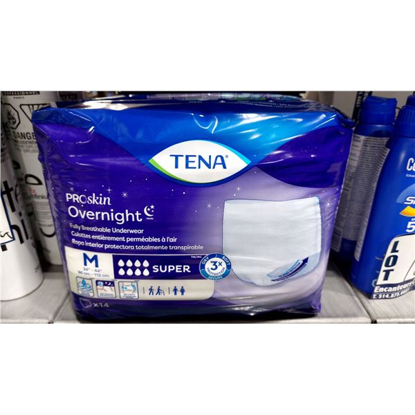 PAQUETS CULOTTES DE NUIT TENA, TAILLE M (34 À 44 PO), 16 PAR PAQUET