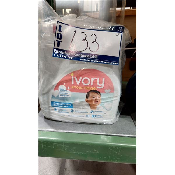 DÉTERGENT À LESSIVE IVORY, 80 BRASSÉES, 3,4 L