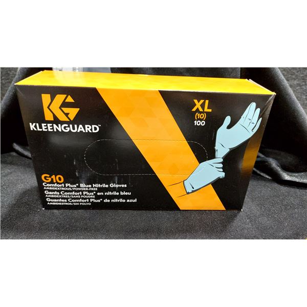 CAISSE DE 10 BOÎTES DE 100 GANTS BLEUS EN NITRILE KLEENGUARD G10, TAILLE XL