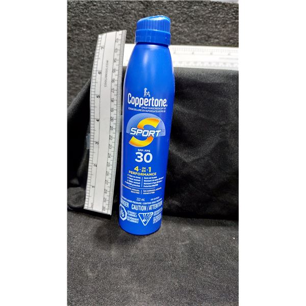 ÉCRANS SOLAIRES EN AÉROSOL COPPERTONE, FPS 30, 222 ML — EXP. OC/26