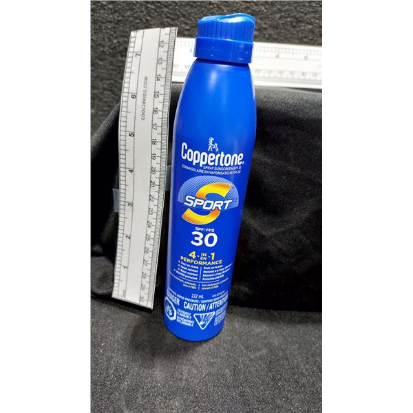 ÉCRANS SOLAIRES EN AÉROSOL COPPERTONE, FPS 30, 222 ML — EXP. OC/26