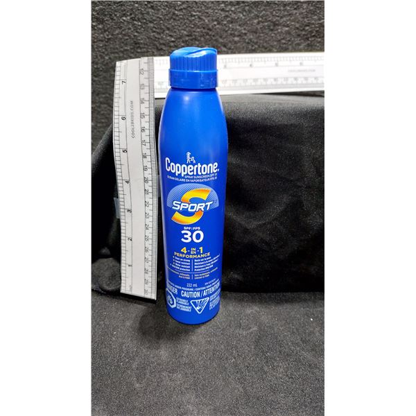 ÉCRANS SOLAIRES EN AÉROSOL COPPERTONE, FPS 30, 222 ML — EXP. OC/26