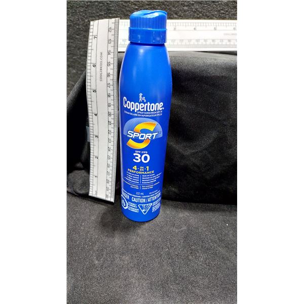 ÉCRANS SOLAIRES EN AÉROSOL COPPERTONE, FPS 30, 222 ML — EXP. OC/26