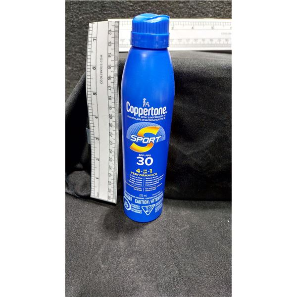 ÉCRANS SOLAIRES EN AÉROSOL COPPERTONE, FPS 30, 222 ML — EXP. OC/26