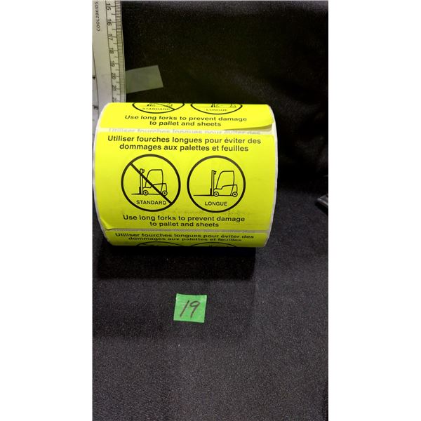 LOT DE 19 ROULEAUX ÉTIQUETTES POUR LONGUE FOURCHES