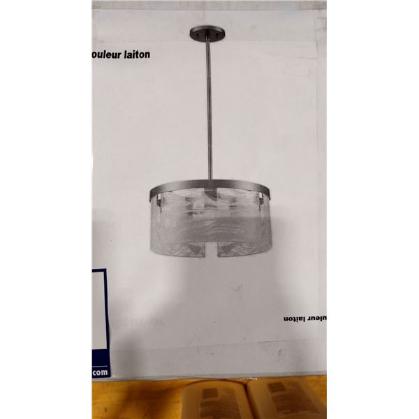 LUMINAIRE SUSPENDU SKYE AC12171BR, 15 PO, FINI LAITON