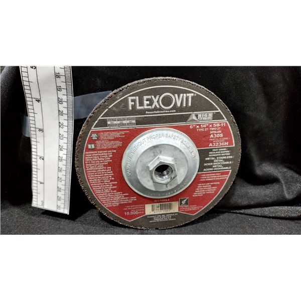MEULES À RECTIFIER FLEXOVIT, 6 × 1/4 PO, ALÉSAGE 5/8-11