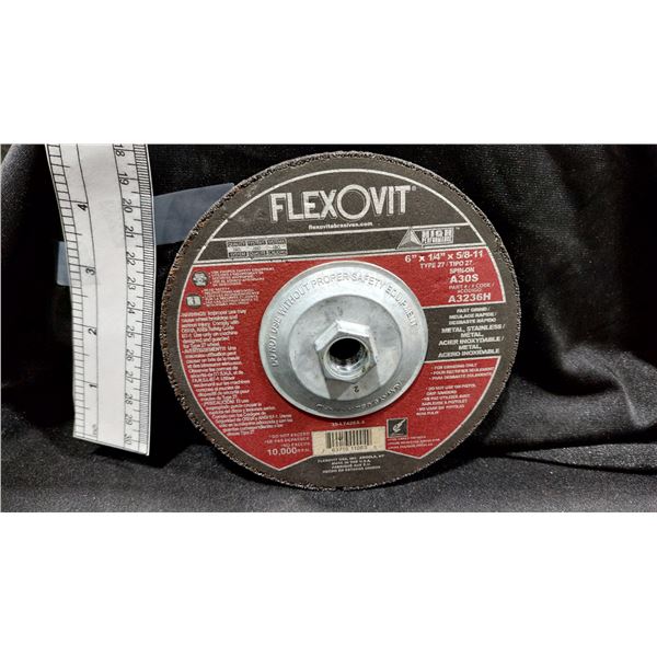 MEULES À RECTIFIER FLEXOVIT, 6 × 1/4 PO, ALÉSAGE 5/8-11